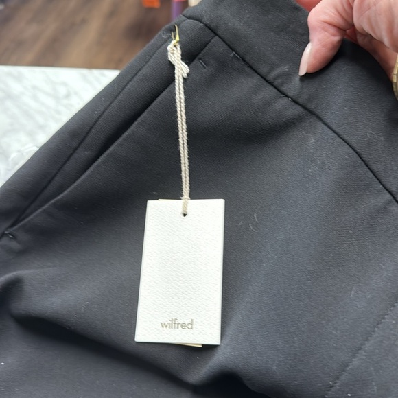 Aritzia | Wilfred NWT Black Polyester Wide Leg Crop Dress Pants Size 16 - Picture 3 of 10